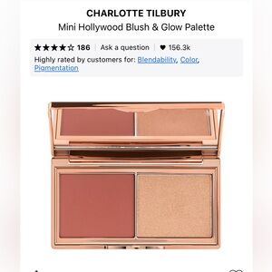 Charlotte Tilbury Mini Blush & Glow Palette - Warm Rose and Shimmering Gold